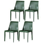 Contemporary Leather Dining Room Chairs Upholstered Armless Dining Chairs for Home Use Green 4 Piece Set Clearhalo ' kitchen&dining_furn' 'Dining Chairs' 'Dining Tables & Seating' 'dining_chair' 'furn' 'furn_dining_chair' 'Furniture' 'furniture_dining_chair' 'Kitchen & Dining Furniture' 'kitchen' 3854160