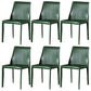 Contemporary Leather Dining Room Chairs Upholstered Armless Dining Chairs for Home Use Green 6 Piece Set Clearhalo ' kitchen&dining_furn' 'Dining Chairs' 'Dining Tables & Seating' 'dining_chair' 'furn' 'furn_dining_chair' 'Furniture' 'furniture_dining_chair' 'Kitchen & Dining Furniture' 'kitchen' 3854162