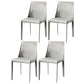 Contemporary Leather Dining Room Chairs Upholstered Armless Dining Chairs for Home Use Light Gray 4 Piece Set Clearhalo ' kitchen&dining_furn' 'Dining Chairs' 'Dining Tables & Seating' 'dining_chair' 'furn' 'furn_dining_chair' 'Furniture' 'furniture_dining_chair' 'Kitchen & Dining Furniture' 'kitchen' 3854179