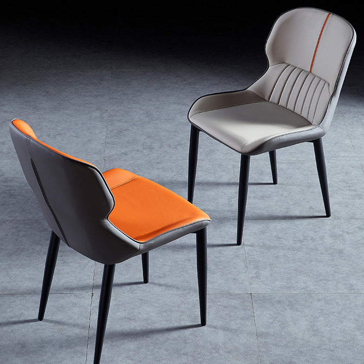 Contemporary Style Metal Dining Chairs Wingback Arm Chairs for Kitchen Clearhalo ' kitchen&dining_furn' 'Dining Chairs' 'Dining Tables & Seating' 'dining_chair' 'furn' 'furn_dining_chair' 'Furniture' 'furniture_dining_chair' 'Kitchen & Dining Furniture' 'kitchen' 3854186