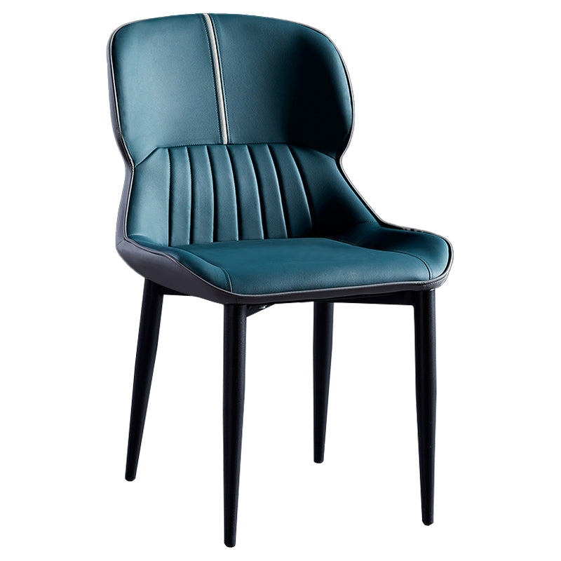 Contemporary Style Metal Dining Chairs Wingback Arm Chairs for Kitchen Clearhalo ' kitchen&dining_furn' 'Dining Chairs' 'Dining Tables & Seating' 'dining_chair' 'furn' 'furn_dining_chair' 'Furniture' 'furniture_dining_chair' 'Kitchen & Dining Furniture' 'kitchen' 3854190