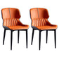 Contemporary Style Metal Dining Chairs Wingback Arm Chairs for Kitchen Orange 2 Piece Set Clearhalo ' kitchen&dining_furn' 'Dining Chairs' 'Dining Tables & Seating' 'dining_chair' 'furn' 'furn_dining_chair' 'Furniture' 'furniture_dining_chair' 'Kitchen & Dining Furniture' 'kitchen' 3854201