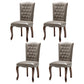 French Country Armless Dining Chairs PU Leather Upholstered Dining Side Chairs Light Gray 4 Piece Set Clearhalo ' kitchen&dining_furn' 'Dining Chairs' 'Dining Tables & Seating' 'dining_chair' 'furn' 'furn_dining_chair' 'Furniture' 'furniture_dining_chair' 'Kitchen & Dining Furniture' 'kitchen' 3854205