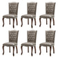 French Country Armless Dining Chairs PU Leather Upholstered Dining Side Chairs Light Gray 6 Piece Set Clearhalo ' kitchen&dining_furn' 'Dining Chairs' 'Dining Tables & Seating' 'dining_chair' 'furn' 'furn_dining_chair' 'Furniture' 'furniture_dining_chair' 'Kitchen & Dining Furniture' 'kitchen' 3854207