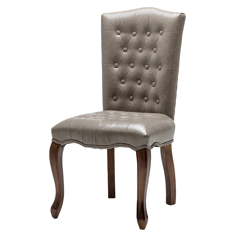 French Country Armless Dining Chairs PU Leather Upholstered Dining Side Chairs Clearhalo ' kitchen&dining_furn' 'Dining Chairs' 'Dining Tables & Seating' 'dining_chair' 'furn' 'furn_dining_chair' 'Furniture' 'furniture_dining_chair' 'Kitchen & Dining Furniture' 'kitchen' 3854211