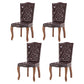 French Country Armless Dining Chairs PU Leather Upholstered Dining Side Chairs Coffee 4 Piece Set Clearhalo ' kitchen&dining_furn' 'Dining Chairs' 'Dining Tables & Seating' 'dining_chair' 'furn' 'furn_dining_chair' 'Furniture' 'furniture_dining_chair' 'Kitchen & Dining Furniture' 'kitchen' 3854218