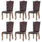 French Country Armless Dining Chairs PU Leather Upholstered Dining Side Chairs Coffee 6 Piece Set Clearhalo ' kitchen&dining_furn' 'Dining Chairs' 'Dining Tables & Seating' 'dining_chair' 'furn' 'furn_dining_chair' 'Furniture' 'furniture_dining_chair' 'Kitchen & Dining Furniture' 'kitchen' 3854220