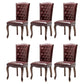 French Country Armless Dining Chairs PU Leather Upholstered Dining Side Chairs Burgundy 6 Piece Set Clearhalo ' kitchen&dining_furn' 'Dining Chairs' 'Dining Tables & Seating' 'dining_chair' 'furn' 'furn_dining_chair' 'Furniture' 'furniture_dining_chair' 'Kitchen & Dining Furniture' 'kitchen' 3854225
