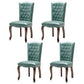 French Country Armless Dining Chairs PU Leather Upholstered Dining Side Chairs Lake Blue 4 Piece Set Clearhalo ' kitchen&dining_furn' 'Dining Chairs' 'Dining Tables & Seating' 'dining_chair' 'furn' 'furn_dining_chair' 'Furniture' 'furniture_dining_chair' 'Kitchen & Dining Furniture' 'kitchen' 3854229