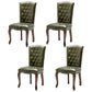 French Country Armless Dining Chairs PU Leather Upholstered Dining Side Chairs Army Green 4 Piece Set Clearhalo ' kitchen&dining_furn' 'Dining Chairs' 'Dining Tables & Seating' 'dining_chair' 'furn' 'furn_dining_chair' 'Furniture' 'furniture_dining_chair' 'Kitchen & Dining Furniture' 'kitchen' 3854233