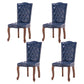French Country Armless Dining Chairs PU Leather Upholstered Dining Side Chairs Royal Blue 4 Piece Set Clearhalo ' kitchen&dining_furn' 'Dining Chairs' 'Dining Tables & Seating' 'dining_chair' 'furn' 'furn_dining_chair' 'Furniture' 'furniture_dining_chair' 'Kitchen & Dining Furniture' 'kitchen' 3854236