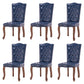 French Country Armless Dining Chairs PU Leather Upholstered Dining Side Chairs Royal Blue 6 Piece Set Clearhalo ' kitchen&dining_furn' 'Dining Chairs' 'Dining Tables & Seating' 'dining_chair' 'furn' 'furn_dining_chair' 'Furniture' 'furniture_dining_chair' 'Kitchen & Dining Furniture' 'kitchen' 3854237