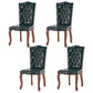French Country Armless Dining Chairs PU Leather Upholstered Dining Side Chairs Blackish Green 4 Piece Set Clearhalo ' kitchen&dining_furn' 'Dining Chairs' 'Dining Tables & Seating' 'dining_chair' 'furn' 'furn_dining_chair' 'Furniture' 'furniture_dining_chair' 'Kitchen & Dining Furniture' 'kitchen' 3854239