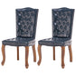 French Country Armless Dining Chairs PU Leather Upholstered Dining Side Chairs Airy Blue 2 Piece Set Clearhalo ' kitchen&dining_furn' 'Dining Chairs' 'Dining Tables & Seating' 'dining_chair' 'furn' 'furn_dining_chair' 'Furniture' 'furniture_dining_chair' 'Kitchen & Dining Furniture' 'kitchen' 3854241
