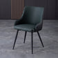 Contemporary Metal Dining Room Chairs Faux Leather Dining Chairs for Home Use Green-Black 1 Piece Clearhalo ' kitchen&dining_furn' 'Dining Chairs' 'Dining Tables & Seating' 'dining_chair' 'furn' 'furn_dining_chair' 'Furniture' 'furniture_dining_chair' 'Kitchen & Dining Furniture' 'kitchen' 3854259