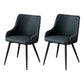 Contemporary Metal Dining Room Chairs Faux Leather Dining Chairs for Home Use Green-Black 2 Piece Set Clearhalo ' kitchen&dining_furn' 'Dining Chairs' 'Dining Tables & Seating' 'dining_chair' 'furn' 'furn_dining_chair' 'Furniture' 'furniture_dining_chair' 'Kitchen & Dining Furniture' 'kitchen' 3854261