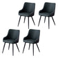 Contemporary Metal Dining Room Chairs Faux Leather Dining Chairs for Home Use Green-Black 4 Piece Set Clearhalo ' kitchen&dining_furn' 'Dining Chairs' 'Dining Tables & Seating' 'dining_chair' 'furn' 'furn_dining_chair' 'Furniture' 'furniture_dining_chair' 'Kitchen & Dining Furniture' 'kitchen' 3854263