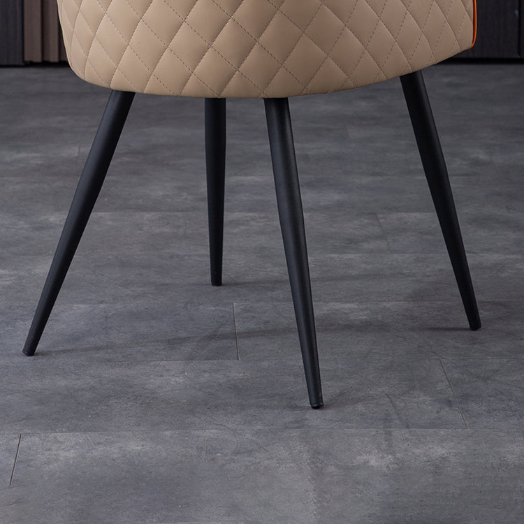 Contemporary Metal Dining Room Chairs Faux Leather Dining Chairs for Home Use Clearhalo ' kitchen&dining_furn' 'Dining Chairs' 'Dining Tables & Seating' 'dining_chair' 'furn' 'furn_dining_chair' 'Furniture' 'furniture_dining_chair' 'Kitchen & Dining Furniture' 'kitchen' 3854264