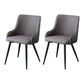 Contemporary Metal Dining Room Chairs Faux Leather Dining Chairs for Home Use Grey 2 Piece Set Clearhalo ' kitchen&dining_furn' 'Dining Chairs' 'Dining Tables & Seating' 'dining_chair' 'furn' 'furn_dining_chair' 'Furniture' 'furniture_dining_chair' 'Kitchen & Dining Furniture' 'kitchen' 3854281