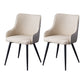 Contemporary Metal Dining Room Chairs Faux Leather Dining Chairs for Home Use White-Gray 2 Piece Set Clearhalo ' kitchen&dining_furn' 'Dining Chairs' 'Dining Tables & Seating' 'dining_chair' 'furn' 'furn_dining_chair' 'Furniture' 'furniture_dining_chair' 'Kitchen & Dining Furniture' 'kitchen' 3854287