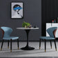 Contemporary Style Sintered Stone Dining Table Metallic Tulip Base Round Table for Home Clearhalo ' dining_table' 'Dining Tables & Seating' 'Dining Tables' 'furn' 'furn_dining_table' 'Furniture' 'furniture_dining_table' 'Kitchen & Dining Furniture' 'kitchen&dining_furn' 'kitchen' 'kitchen_dining_table' 3854681