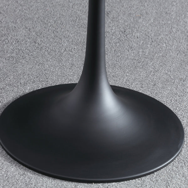 Contemporary Style Sintered Stone Dining Table Metallic Tulip Base Round Table for Home Clearhalo ' dining_table' 'Dining Tables & Seating' 'Dining Tables' 'furn' 'furn_dining_table' 'Furniture' 'furniture_dining_table' 'Kitchen & Dining Furniture' 'kitchen&dining_furn' 'kitchen' 'kitchen_dining_table' 3854684
