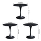 Contemporary Style Sintered Stone Dining Table Metallic Tulip Base Round Table for Home Clearhalo ' dining_table' 'Dining Tables & Seating' 'Dining Tables' 'furn' 'furn_dining_table' 'Furniture' 'furniture_dining_table' 'Kitchen & Dining Furniture' 'kitchen&dining_furn' 'kitchen' 'kitchen_dining_table' 3854687