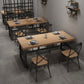Industrial Rectangle Dining Table Pine Solid Wood Table with Black Trestle Base for Home Use Clearhalo ' dining_table' 'Dining Tables & Seating' 'Dining Tables' 'furn' 'furn_dining_table' 'Furniture' 'furniture_dining_table' 'Kitchen & Dining Furniture' 'kitchen&dining_furn' 'kitchen' 'kitchen_dining_table' 3854704