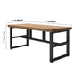 Industrial Rectangle Dining Table Pine Solid Wood Table with Black Trestle Base for Home Use Clearhalo ' dining_table' 'Dining Tables & Seating' 'Dining Tables' 'furn' 'furn_dining_table' 'Furniture' 'furniture_dining_table' 'Kitchen & Dining Furniture' 'kitchen&dining_furn' 'kitchen' 'kitchen_dining_table' 3854713