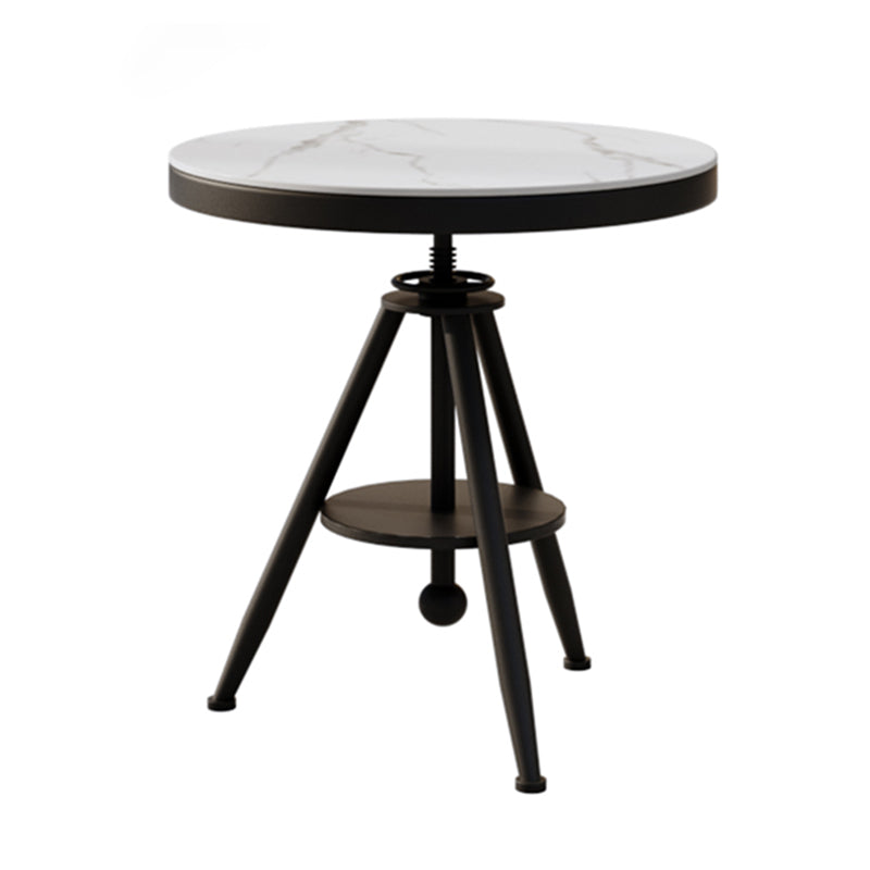 Modern Style Home Sintered Stone Dining Table Round Shape Table with Single Pedestal Base Without Chairs Clearhalo ' dining_table' 'Dining Tables & Seating' 'Dining Tables' 'furn' 'furn_dining_table' 'Furniture' 'furniture_dining_table' 'Kitchen & Dining Furniture' 'kitchen&dining_furn' 'kitchen' 'kitchen_dining_table' 3854720