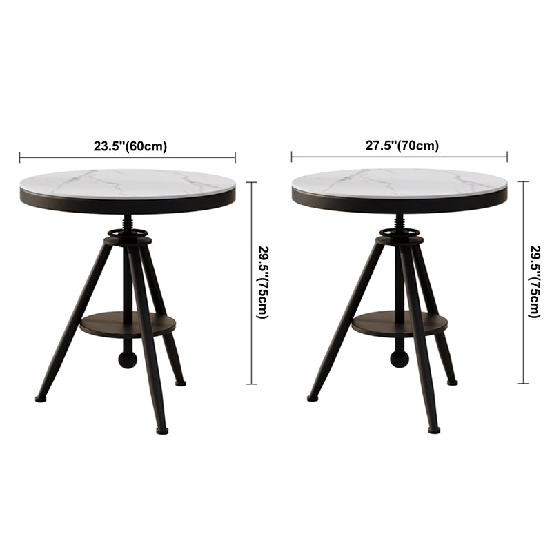 Modern Style Home Sintered Stone Dining Table Round Shape Table with Single Pedestal Base Clearhalo ' dining_table' 'Dining Tables & Seating' 'Dining Tables' 'furn' 'furn_dining_table' 'Furniture' 'furniture_dining_table' 'Kitchen & Dining Furniture' 'kitchen&dining_furn' 'kitchen' 'kitchen_dining_table' 3854725
