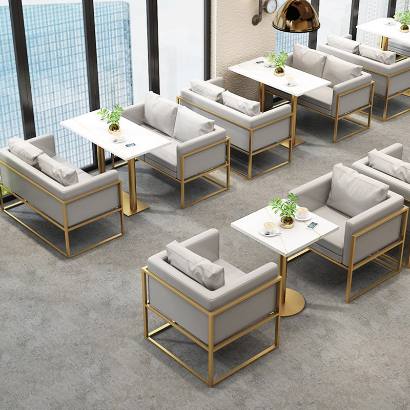 Industrial Sintered Stone Top Dinner Room Kitchen Table Metal Base Table for Dining Room Clearhalo ' dining_table' 'Dining Tables & Seating' 'Dining Tables' 'furn' 'furn_dining_table' 'Furniture' 'furniture_dining_table' 'Kitchen & Dining Furniture' 'kitchen&dining_furn' 'kitchen' 'kitchen_dining_table' 3854734