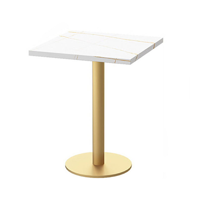 Industrial Sintered Stone Top Dinner Room Kitchen Table Metal Base Table for Dining Room White 23.6"L x 23.6"W x 29.5"H Without Chairs Clearhalo ' dining_table' 'Dining Tables & Seating' 'Dining Tables' 'furn' 'furn_dining_table' 'Furniture' 'furniture_dining_table' 'Kitchen & Dining Furniture' 'kitchen&dining_furn' 'kitchen' 'kitchen_dining_table' 3854736