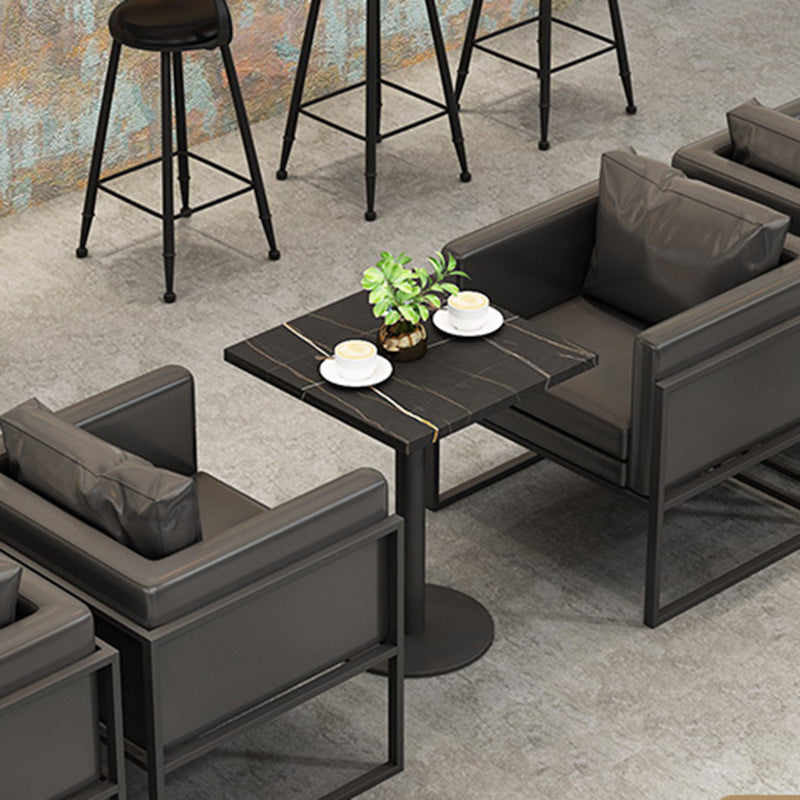 Industrial Sintered Stone Top Dinner Room Kitchen Table Metal Base Table for Dining Room Clearhalo ' dining_table' 'Dining Tables & Seating' 'Dining Tables' 'furn' 'furn_dining_table' 'Furniture' 'furniture_dining_table' 'Kitchen & Dining Furniture' 'kitchen&dining_furn' 'kitchen' 'kitchen_dining_table' 3854739