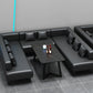 Industrial Sintered Stone Dinner Room Kitchen Table Black Table with Black Frame for Dining Room Clearhalo ' dining_table' 'Dining Tables & Seating' 'Dining Tables' 'furn' 'furn_dining_table' 'Furniture' 'furniture_dining_table' 'Kitchen & Dining Furniture' 'kitchen&dining_furn' 'kitchen' 'kitchen_dining_table' 3854776