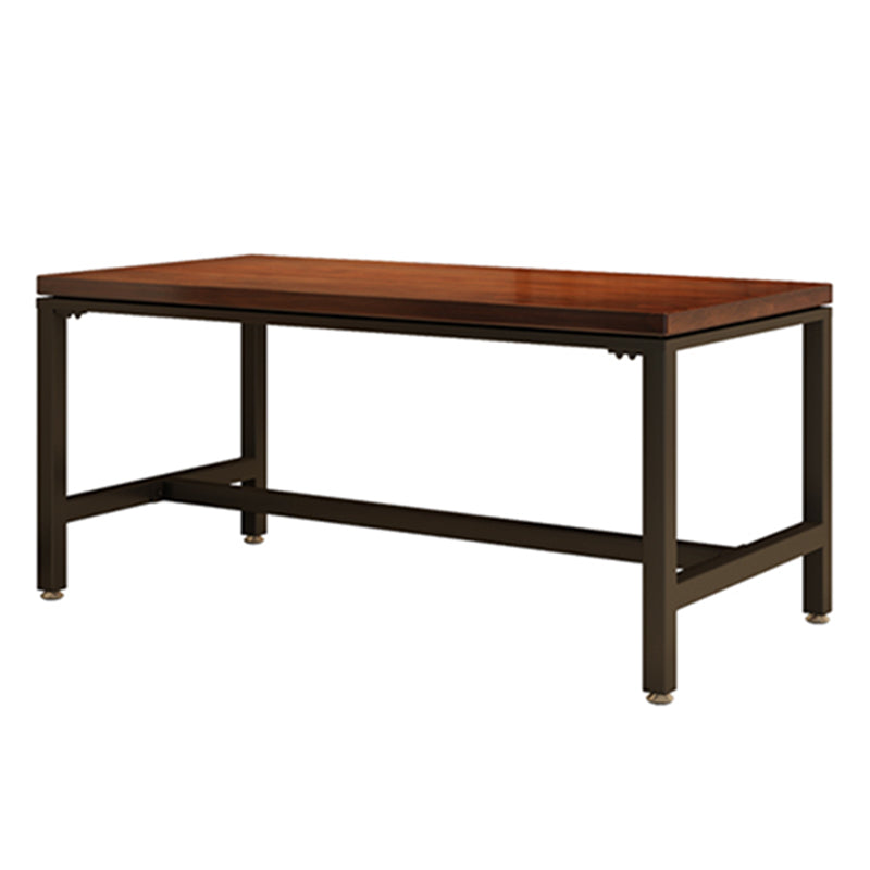 Industrial Rectangle Dining Room Table Pine Solid Wood Table with Black Trestle Base for Home Use Without Chairs Clearhalo ' dining_table' 'Dining Tables & Seating' 'Dining Tables' 'furn' 'furn_dining_table' 'Furniture' 'furniture_dining_table' 'Kitchen & Dining Furniture' 'kitchen&dining_furn' 'kitchen' 'kitchen_dining_table' 3854783