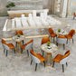 Simple Style Home Sintered Stone Dining Table Round Shape Table with Metallic Pedestal Base Clearhalo ' dining_table' 'Dining Tables & Seating' 'Dining Tables' 'furn' 'furn_dining_table' 'Furniture' 'furniture_dining_table' 'Kitchen & Dining Furniture' 'kitchen&dining_furn' 'kitchen' 'kitchen_dining_table' 3854803