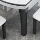 Extendable Sintered Stone Round Table Modern Dining Table with Wooden 4 Legs Clearhalo ' dining_table' 'Dining Tables & Seating' 'Dining Tables' 'furn' 'furn_dining_table' 'Furniture' 'furniture_dining_table' 'Kitchen & Dining Furniture' 'kitchen&dining_furn' 'kitchen' 'kitchen_dining_table' 3854827