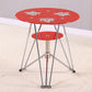 Modern Style Glass Kitchen Dining Table Round Table with Metal Base for Home Red Without Chairs Clearhalo ' dining_table' 'Dining Tables & Seating' 'Dining Tables' 'furn' 'furn_dining_table' 'Furniture' 'furniture_dining_table' 'Kitchen & Dining Furniture' 'kitchen&dining_furn' 'kitchen' 'kitchen_dining_table' 3854833