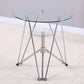 Modern Style Glass Kitchen Dining Table Round Table with Metal Base for Home Clearhalo ' dining_table' 'Dining Tables & Seating' 'Dining Tables' 'furn' 'furn_dining_table' 'Furniture' 'furniture_dining_table' 'Kitchen & Dining Furniture' 'kitchen&dining_furn' 'kitchen' 'kitchen_dining_table' 3854838
