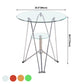 Modern Style Glass Kitchen Dining Table Round Table with Metal Base for Home Clearhalo ' dining_table' 'Dining Tables & Seating' 'Dining Tables' 'furn' 'furn_dining_table' 'Furniture' 'furniture_dining_table' 'Kitchen & Dining Furniture' 'kitchen&dining_furn' 'kitchen' 'kitchen_dining_table' 3854845