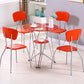 Modern Style Glass Kitchen Dining Table Round Table with Metal Base for Home Clearhalo ' dining_table' 'Dining Tables & Seating' 'Dining Tables' 'furn' 'furn_dining_table' 'Furniture' 'furniture_dining_table' 'Kitchen & Dining Furniture' 'kitchen&dining_furn' 'kitchen' 'kitchen_dining_table' 3854848