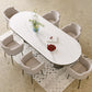 Oval Sintered Stone Dining Table Modern Table in White with Double Pedestal Clearhalo ' dining_table' 'Dining Tables & Seating' 'Dining Tables' 'furn' 'furn_dining_table' 'Furniture' 'furniture_dining_table' 'Kitchen & Dining Furniture' 'kitchen&dining_furn' 'kitchen' 'kitchen_dining_table' 3854849