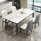 Casual Sintered Stone Standard Dining Table Rectangle Shape Dining Table for Kitchen Clearhalo ' dining_table' 'Dining Tables & Seating' 'Dining Tables' 'furn' 'furn_dining_table' 'Furniture' 'furniture_dining_table' 'Kitchen & Dining Furniture' 'kitchen&dining_furn' 'kitchen' 'kitchen_dining_table' 3854859