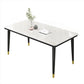 Casual Sintered Stone Standard Dining Table Rectangle Shape Dining Table for Kitchen White Gold Without Chairs Clearhalo ' dining_table' 'Dining Tables & Seating' 'Dining Tables' 'furn' 'furn_dining_table' 'Furniture' 'furniture_dining_table' 'Kitchen & Dining Furniture' 'kitchen&dining_furn' 'kitchen' 'kitchen_dining_table' 3854861