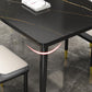Casual Sintered Stone Standard Dining Table Rectangle Shape Dining Table for Kitchen Clearhalo ' dining_table' 'Dining Tables & Seating' 'Dining Tables' 'furn' 'furn_dining_table' 'Furniture' 'furniture_dining_table' 'Kitchen & Dining Furniture' 'kitchen&dining_furn' 'kitchen' 'kitchen_dining_table' 3854862