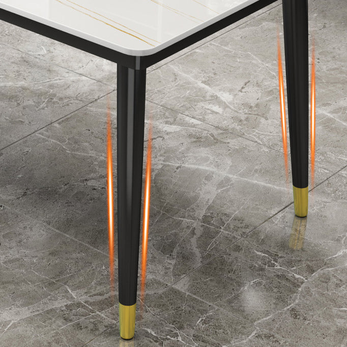 Casual Sintered Stone Standard Dining Table Rectangle Shape Dining Table for Kitchen Clearhalo ' dining_table' 'Dining Tables & Seating' 'Dining Tables' 'furn' 'furn_dining_table' 'Furniture' 'furniture_dining_table' 'Kitchen & Dining Furniture' 'kitchen&dining_furn' 'kitchen' 'kitchen_dining_table' 3854864