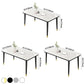 Casual Sintered Stone Standard Dining Table Rectangle Shape Dining Table for Kitchen Clearhalo ' dining_table' 'Dining Tables & Seating' 'Dining Tables' 'furn' 'furn_dining_table' 'Furniture' 'furniture_dining_table' 'Kitchen & Dining Furniture' 'kitchen&dining_furn' 'kitchen' 'kitchen_dining_table' 3854866