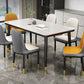 Casual Sintered Stone Standard Dining Table Rectangle Shape Dining Table for Kitchen Clearhalo ' dining_table' 'Dining Tables & Seating' 'Dining Tables' 'furn' 'furn_dining_table' 'Furniture' 'furniture_dining_table' 'Kitchen & Dining Furniture' 'kitchen&dining_furn' 'kitchen' 'kitchen_dining_table' 3854867