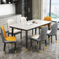 Casual Sintered Stone Standard Dining Table Rectangle Shape Dining Table for Kitchen Clearhalo ' dining_table' 'Dining Tables & Seating' 'Dining Tables' 'furn' 'furn_dining_table' 'Furniture' 'furniture_dining_table' 'Kitchen & Dining Furniture' 'kitchen&dining_furn' 'kitchen' 'kitchen_dining_table' 3854869